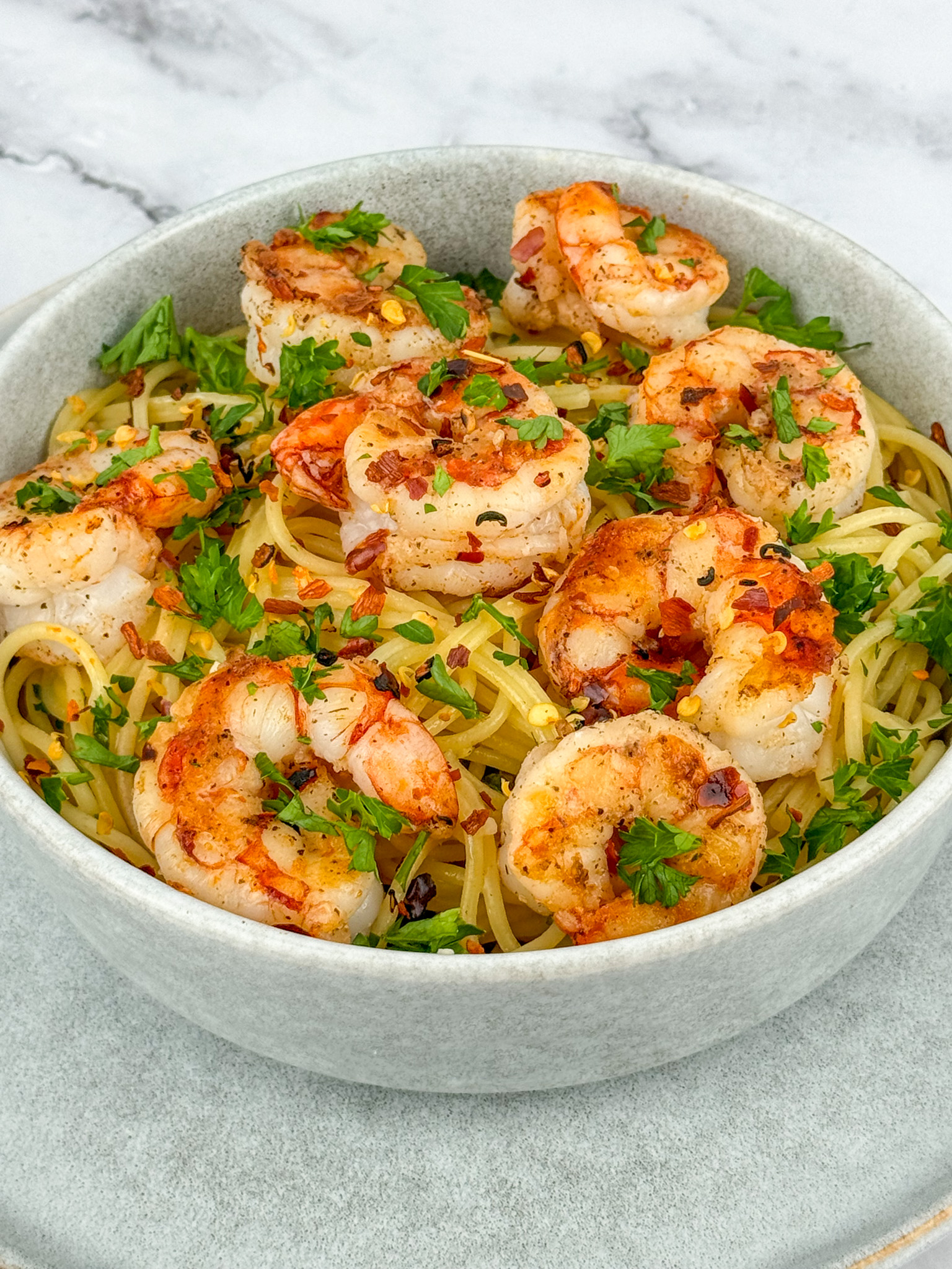Lemon Garlic Shrimp Pasta